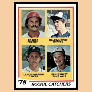 Bo Díaz Dale Murphy Lance Parrish Ernie Whitt Novato #708 1978 Topps Béisbol EX - Imagen 1 de 4