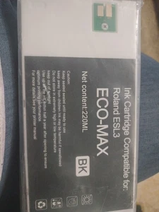 Roland Genuine ECO-SOL MAX BK Ink ESL3-BK Black 220cc Sealed - Picture 1 of 1