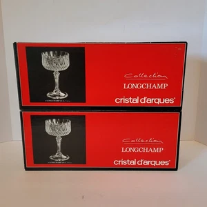 8er Set Cristal D'arques Longchamp Kristall Champagner/Sherbet Gläser 5,5" 7,75z - Bild 1 von 3