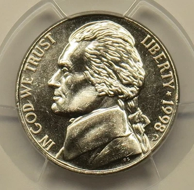 1998 D Jefferson Nickel PCGS MS64FS Free Shipping - Image 1 of 4