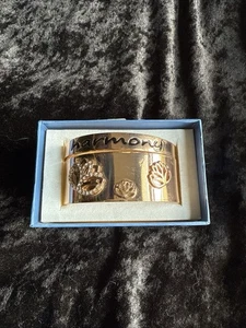 INSPIRED LIFE Rose Gold-Tone LOTUS & Harmony 2-Pc CUFF Bangle Bracelet Set - Picture 1 of 3