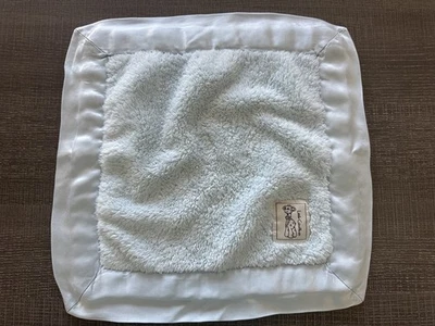 Cobertor de segurança para bebê Little Giraffe Lovey azul claro acabamento acetinado chenille 15x15” - Imagem 1 de 4