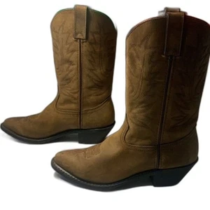 Durango Brown Leather Vintage Western Boots RD4112 Pointed Toe Women’s Size 9.5M - Picture 1 of 12