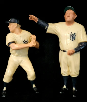 Vtg Babe Ruth & Mickey Mantle Hartland Figures NY Yankees 1958-1962 No Bats - Image 1 of 4