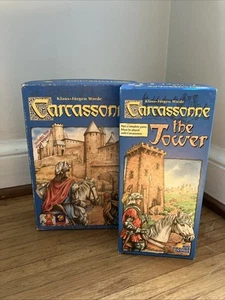 Carcassonne with River Expansion and Carcassonne the Tower Expansion Complete - Picture 1 of 8