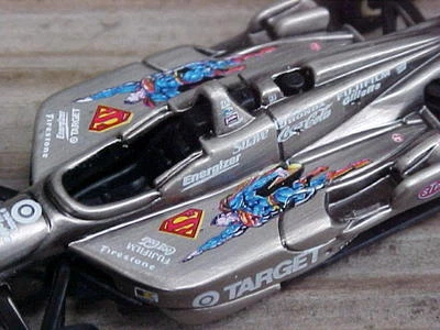 Carro de carreras Jimmy Vasser Superman Indy de metal desnudo cepillado rueda abierta 1/64 Foto 1 de 2