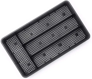 Small Silverware Utensil Cutlery Organizer Holder Tray for Narrow Drawers Black - Picture 1 of 11