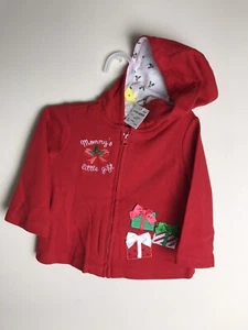 baby girl holidays hoodie/red/size 6-9 months/nwt - Picture 1 of 5