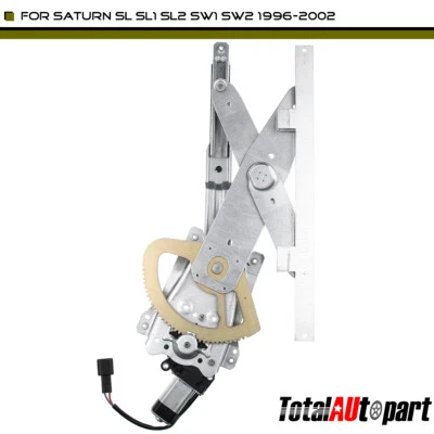 Power Window Regulator w/ Motor Front Left for Saturn SL SL1 SL2 SW1 SW2 - Image 1 of 4
