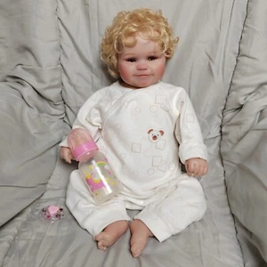 20" Real Lifelike Reborn Baby Dolls Sweet Girl Vinyl Silicone Newborn Doll Gift - Picture 1 of 6