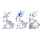 Rabbit Figurine Bunny Statue Glass Mini Collectible Desktop Ornament Modern