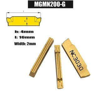 10PCS Carbide Inserts MGMN200-G for MGEHR/MGIVR Grooving Cut-Off Tool Holder - Foto 1 di 5
