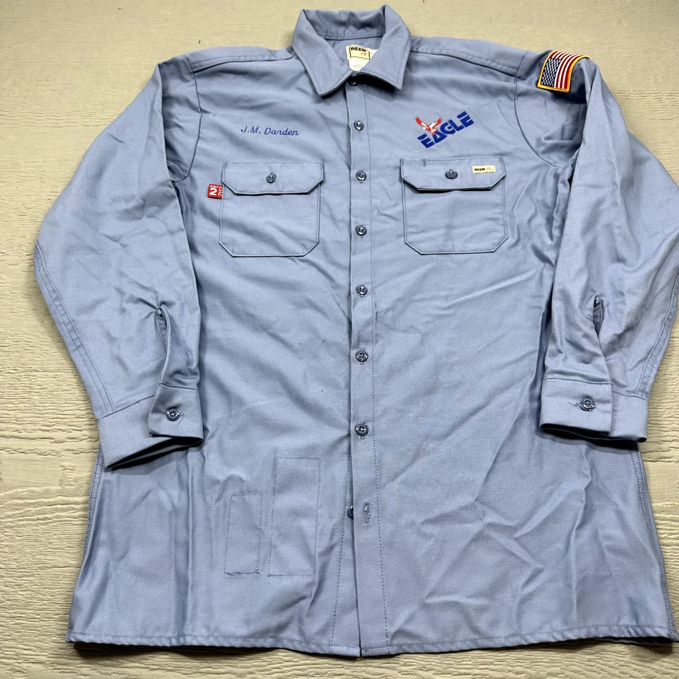 Camisa Reed FR Para Hombres Grande Águila Gasolinera Uniforme EE. UU. Parche Resistente al Llama Foto 1 de 4