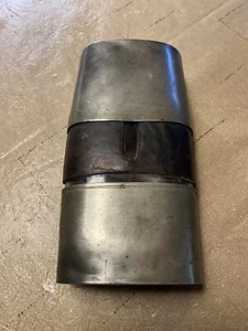 1850’s Pennsylvania Railroad leather tin covered Glass Flask early has crack - Picture 1 of 8