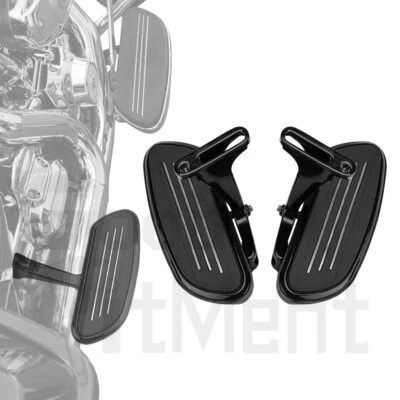 Black Passenger Floorboards Footboards for Harley Road Glide Road King 1993-2021 Foto 1 de 4