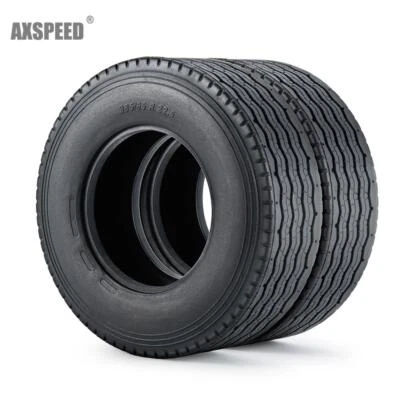 4PCS 28mm Gummireifen Radreifen für Tamiya 1/14 RC Trailer Tractor mit Schaum - Bild 1 von 4