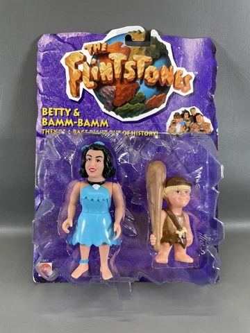 Flintstones Betty & Bamm- Bamm Action Figures From Mattel (1993) Sealed Cover