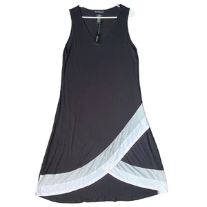 Design History Dress Women Missy XL Black Colorblock Tank Whimsigoth Goth NWT$68 - Picture 1 of 12