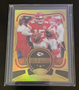 2020 Panini zertifiziertes Gütesiegel Gold Patrick Mahomes #15/25 Trikot Nummer - Bild 1 von 3