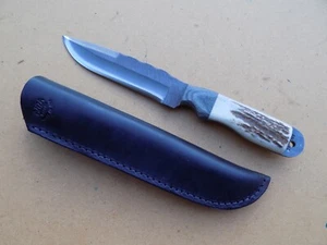 Anza Dune Field Fixed Blade Knife with Elk Horn and Micarta Handle '20 - Picture 1 of 8