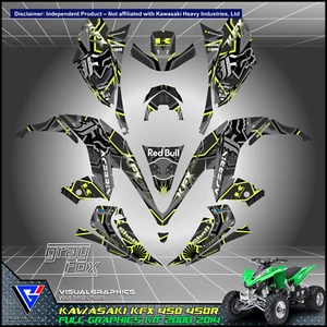 KAWASAKI KFX 450R GRAPHICS KIT 2008 2009 2010 2012 2013 2014 DECALS STICKERS ATV - Picture 1 of 1