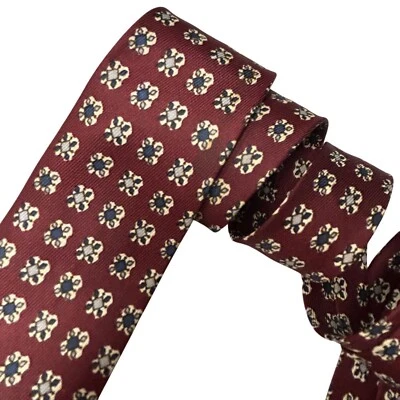 Gravata de pescoço vintage 40 anos 50 Penneys Towncraft marrom seda ROCKABILLY SWING PURA - Imagem 1 de 4