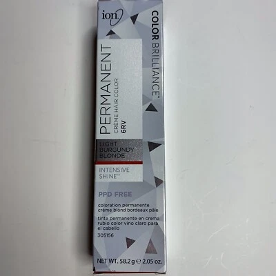 COLOR ION BRILLO CREMA PERMANENTE COLOR CABELLO. 6RV RUBIO BORGOÑA CLARO. Foto 1 de 4