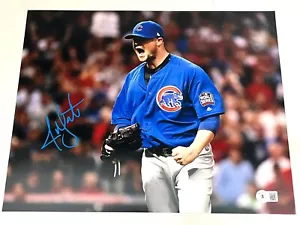 Jon Lester Hand signed Chicago Cubs 11x14 photo World Series BAS Beckett Cert - Picture 1 of 2