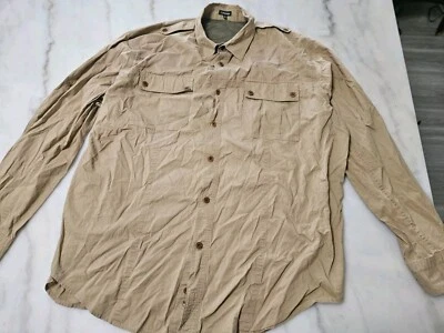J Peterman Men's Size XL Khaki/Tan Button Up Collared Shirt Hiking Active Top - Image 1 of 4