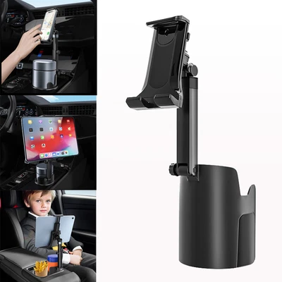 2 in1 360° Universal Car Cup Holder Cradle for Cell Phone Drink Organizer Mount - Image 1 of 4