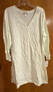 Miss Elaine 39", 100% Cotton Long Sleeve Nightgown - Size 2X - Various Colors - Picture 1 of 11
