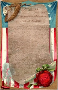 ANTIGUA POSTAL PATRIÓTICA EN RELIEVE TUCKS SIN USAR - Imagen 1 de 2