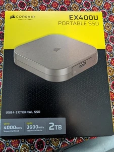 NEW Corsair EX400U 2TB USB4 4000MB/s Type C CSSD-EX400U2TB Portable External SSD - Picture 1 of 1