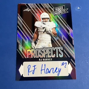 Tarjeta autógrafa de los Broncos de Leaf Heroes & Prospects RJ Harvey RC 2025 #D/99!!! - Imagen 1 de 2