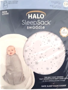 HALO SleepSack Swaddle 3-6 months Moon & Stars Unisex BRAND NEW - Imagen 1 de 7