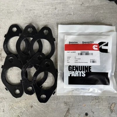 6 juntas de colector de escape 5266422 para 98-15 Dodge Ram Cummins 5,9 L 6,7 L 24 V Foto 1 de 4