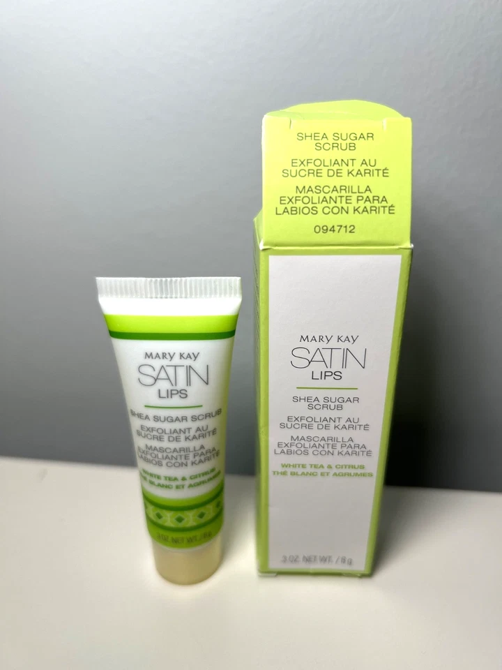 Mary Kay Satin Lips White Tea & Citrus Shea Sugar Scrub X2 Tubes