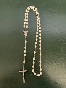 Vintage Catholic ROSARY 18 inches long Glow in the Dark Made in Italy - Picture 1 of 6