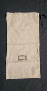 Authentische Gucci Staubbeutelhülle Kordelzug 8 x 17,5 Zoll hellbraun Baumwolle Designer - Bild 1 von 6