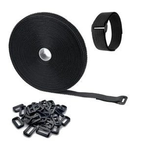 8M Adjustable Cable Straps with 40 Buckles - Heavy Duty Reusable Ties - Picture 1 of 8