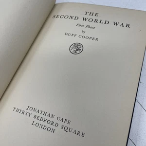 ORIGINAL MILITARY WAR BOOK WW2 Second World War Duff Cooper First Edition 1939 V - Bild 1 von 10