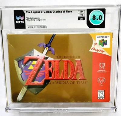ZELDA OCARINA OF TIME Graded WATA 8.0 Nintendo 64 N64 - 8.5 Box & 9.2 Manual!  - Image 1 of 4