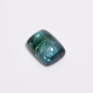10.5 Ct Radiant Blue Tourmaline Cabochon 14x10x7 mm Translucent Loose Gemstone - Picture 1 of 5