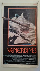 LOCANDINA VENERDI 13 FRIDAY THE 13TH CUNNINGHAM HORROR PANAVISION Warner Bros - Picture 1 of 6