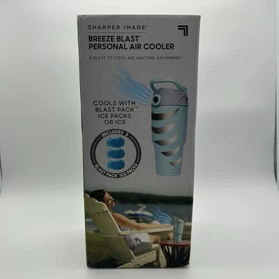 New Breeze Blast by Sharper Image Personal Air Cooler Portable Rechargable Sport - Image 1 of 4