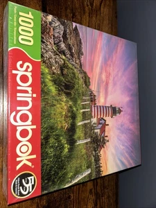 West Quoddy head lighthouse 1000 PIECE JIGSAW PUZZLE by SPRINGBOK ~ NEW & SEALE - Picture 1 of 2