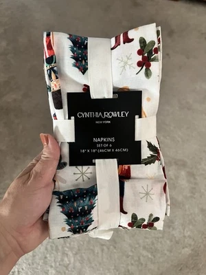 Tovaglioli Schiaccianoci Natalizi Cynthia Rowley 18”x18” - Immagine 1 di 3