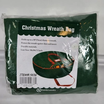Bolsa de armazenamento grinalda de Natal com alça recipiente decorativo - Imagem 1 de 4