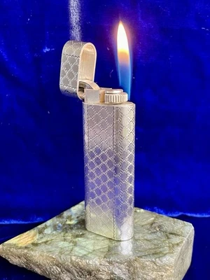 Cartier Silver Oval Lighter Vintage Mint Condition Working 1 Year Warranty - Image 1 of 4