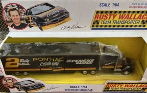 RUSTY WALLACE #2 PONTIAC TEAM TRANSPORTER ROAD CHAMPS 1992 1:64 SCALE NEW IN BOX - Picture 1 of 6